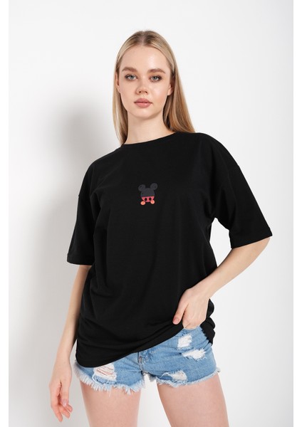 Kadın Sırt Baskılı Mickey Mouse T-Shirt fiyatları