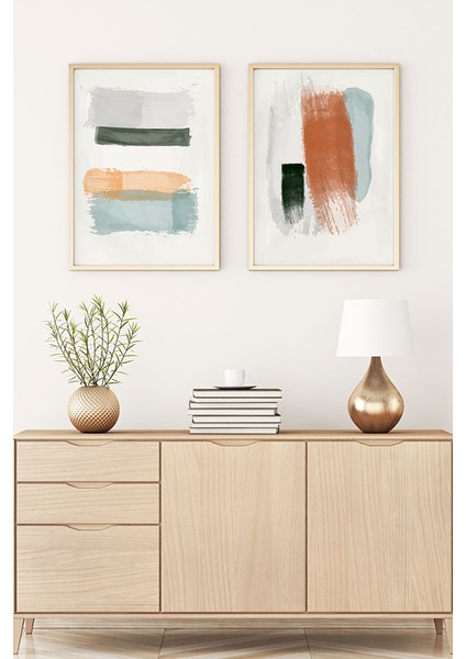 Ahşap Çerçeveli Minimalist Tablo