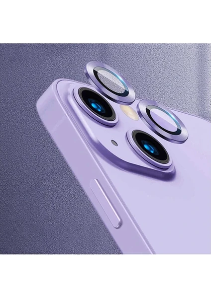 iPhone 12 Uyumlu Kamera Mercek Lens Için Koruyucu - LİLA