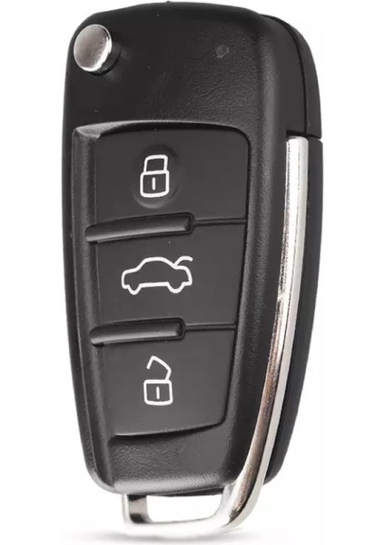 Audi A4 B7 Anahtar Kılıfı Lüx Parlak Gümüş Renkli fiyatları