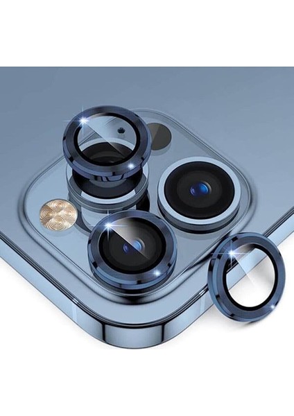 iPhone 11 PRO Uyumlu Kamera Mercek Lens Için Koruyucu -MAVİ