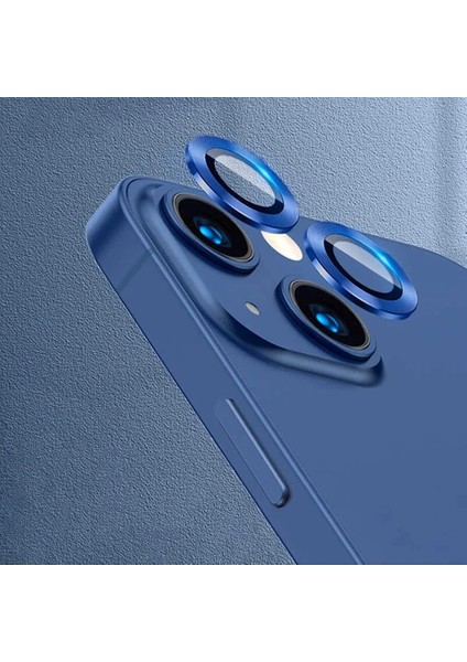 iPhone 12 Mini Uyumlu Kamera Mercek Lens Için Koruyucu MAVİ