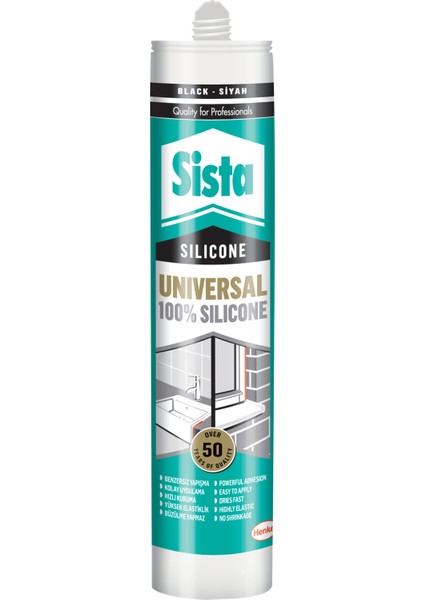 Universal %100 Silikon Siyah 310 ml 3'lü Paket
