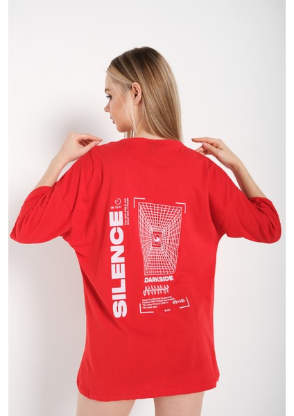 Kadın Silence Baskılı T-Shirt modelleri