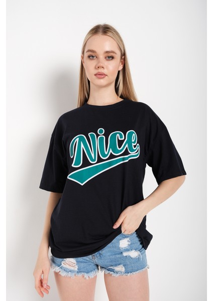 Kadın Nice Baskılı T-Shirt