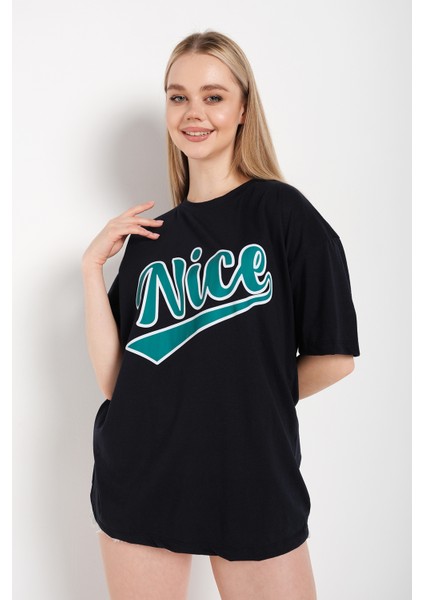 Kadın Nice Baskılı T-Shirt