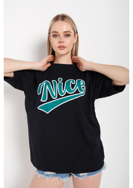 Kadın Nice Baskılı T-Shirt