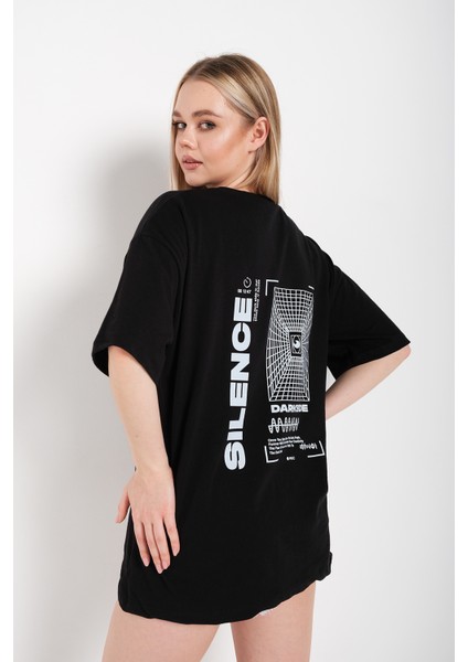 Kadın Silence Baskılı T-Shirt