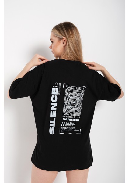Kadın Silence Baskılı T-Shirt modelleri