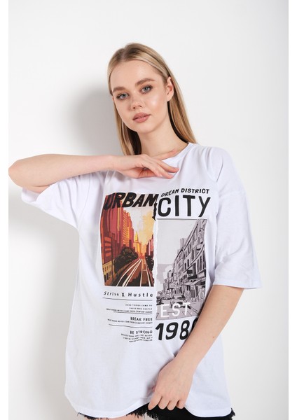 Kadın Urban Baskılı T-Shir fiyatları