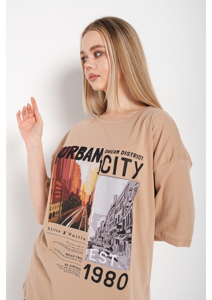 Kadın Urban Baskılı T-Shir modelleri