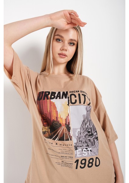 Kadın Urban Baskılı T-Shir fırsatları