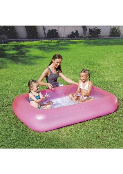 Şişme Tabanlı Dikdörtgen Havuz Pembe 1.65MX1.04MX25CM. modelleri