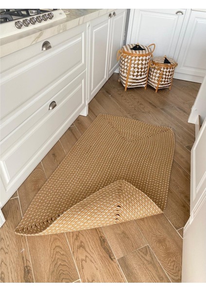 Evvemall Jüt Hasır Yıkanabilir Dekoratif Salon Mutfak Balkon Ve Bahçe Royal Serisi Jüt Kilim Halı 04 modelleri