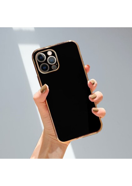 Apple iPhone 12 Pro Kılıf Golden Silikon Kılıf Siyah fiyatları