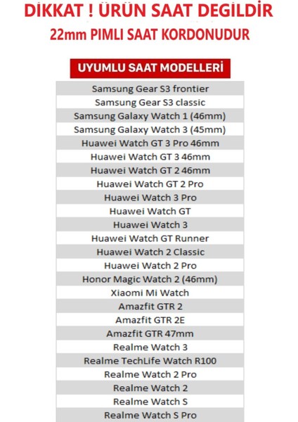 Huawei Gt / Gt2 / Gt2 Pro / Gt3 / Gt 3 Pro - Honor Magic Watch 2 46MM -Samsung Gear Watch 46MM Silikon Kordon modelleri