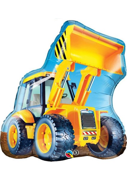 Inşaat Buldozer Kepçe Folyo Balon Parti Balonları