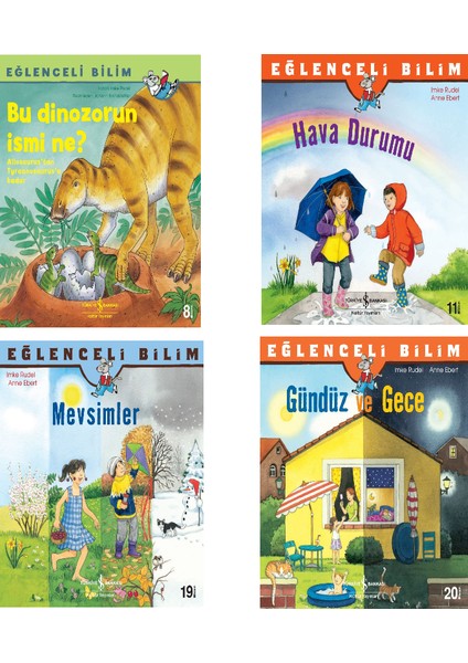 Eğlenceli Bilim / Gündüz ve Gece - Hava Durumu - Mevsimler - Bu Dinozorun Ismi Ne? / 4 Kitap