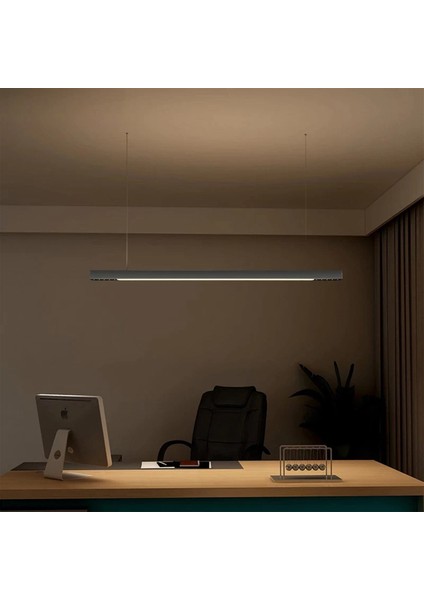 225 cm Mercekli Linear Modern LED Avize Sıva Üstü Sarkıt Armatür Lineer Aydınlatma (Beyaz Kasa - 400