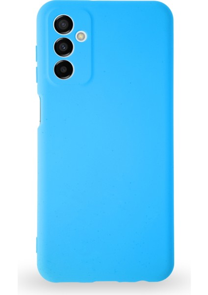 Samsung Galaxy M23 ile Uyumlu Kapak Içi Kadife Kamera Korumalı Lansman Silikon ile Uyumlu Kılıf - Mavi