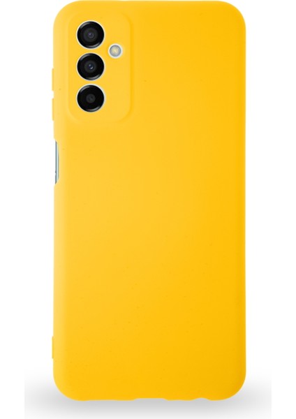 Samsung Galaxy M13 ile Uyumlu Kapak Içi Kadife Kamera Korumalı Lansman Silikon ile Uyumlu Kılıf - Sarı