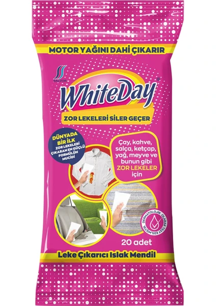 Whiteday Leke Çıkarıcı Islak Mendil - 20'li