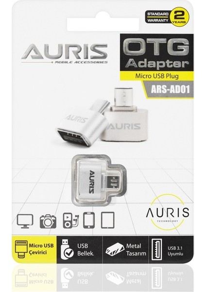 ARS-AD01 Micro Otg Metal Tasarım USB Dönüştürücü