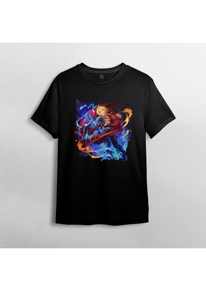 Fullmetal Alchemist %100 Pamuklu Bisiklet Yaka T-Shirt Model - 5