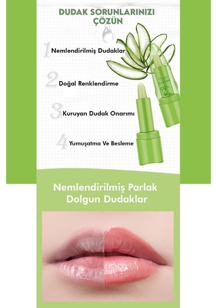 Aloevera %99 Dudak Bakım Nemlendirici Sihirli Ruj indirimleri