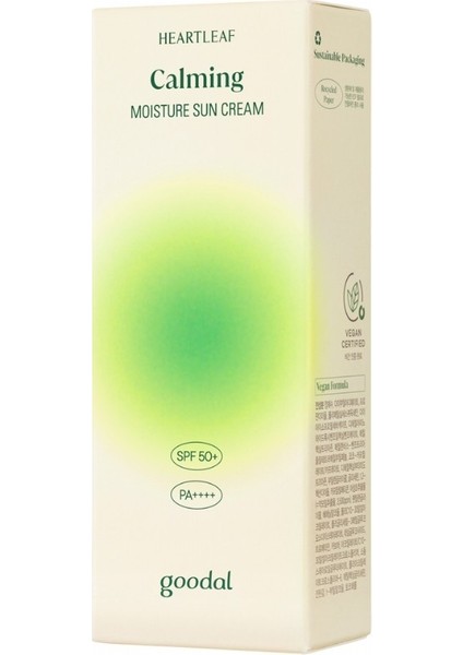 Heartleaf Calming Moisture Sun Cream - Houttuynia Cordata Özlü Güneş Kremi SPF50+ Pa++++