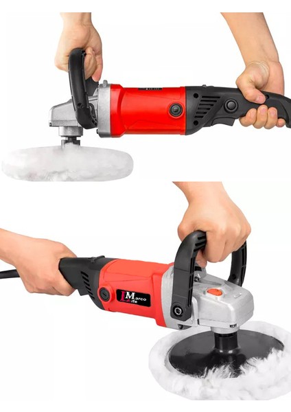Alman Teknoloji Prof Red 4200 Watt 6 Kademe Devir Ayarlı Çelik Şanzumanlı Zımpara Pasta Cila Makinası
