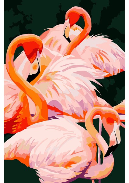 Flamingo Dıy Elmas Mozaik Tablo Mozaik Puzzle 30X40 cm (Yurt Dışından)
