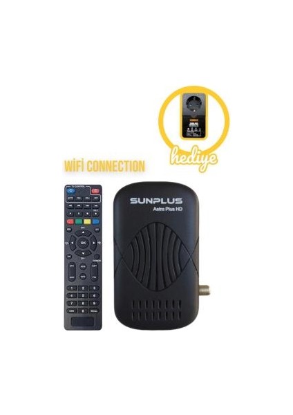 Hediyeli Full Hd Uydu Alıcı - 2023 Sürüm -Dahili Wi-Fi- Çanaksız / Kablosuz Uydu Alıcısı - Freeiptv