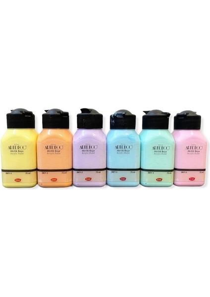 070I-AS2 Akrilik Boya 6X75 ml Pastel Renkler