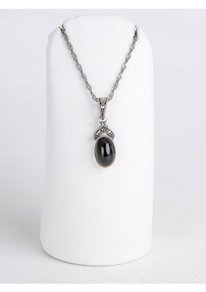 Bayan Oltu Taşı Gümüş Kolye