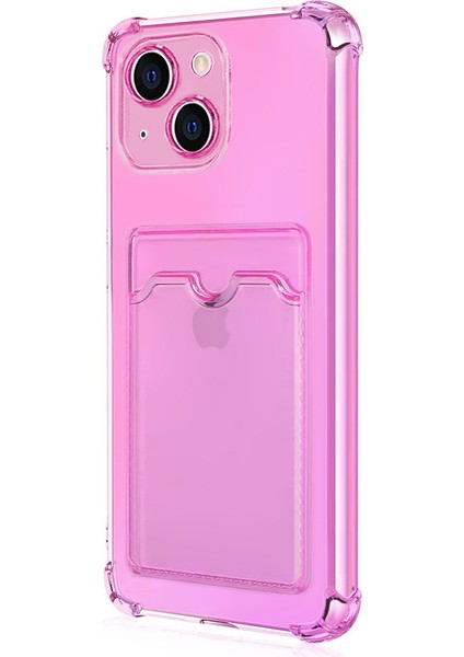 Apple iPhone 14 Card Slot Shock Kılıf Pembe