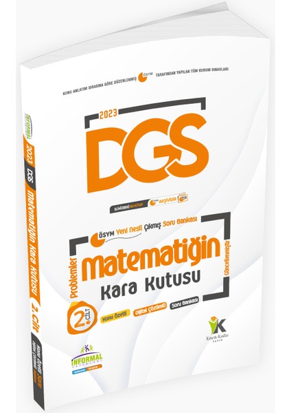 DGS Matematiğin Kara Kutusu 2. Cilt PROBLEM K.Ö. Dijital Çözümlü ÖSYM Çıkmış Sor Bankası