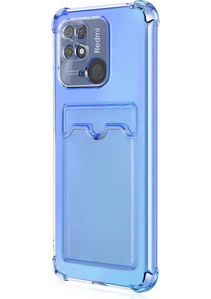 Xiaomi Redmi 10C Card Slot Shock Kılıf Mavi