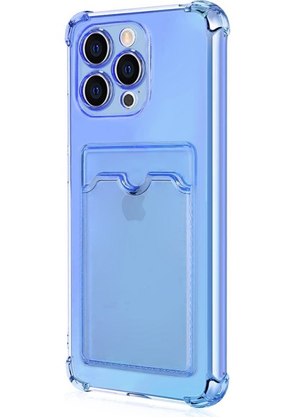 Apple iPhone 14 Pro Max Card Slot Shock Kılıf Mavi