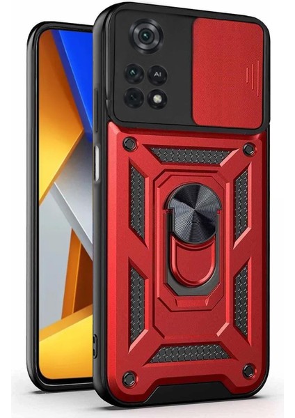 Xiaomi Poco M4 Pro 4g Kılıf Impact Resistant Kırmızı