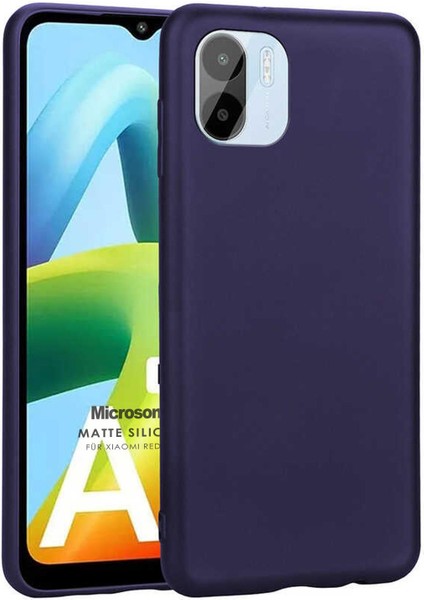 Matte Silicone Xiaomi Redmi A1 Kılıf Lacivert