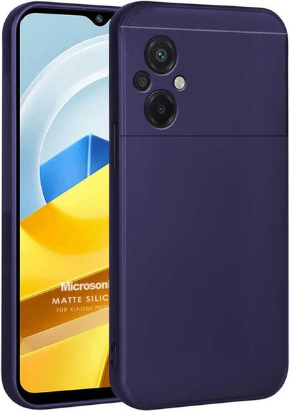 Matte Silicone Xiaomi Poco M5 Kılıf Lacivert