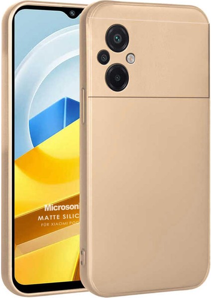 Matte Silicone Xiaomi Poco M5 Kılıf Gold