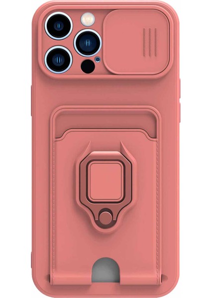 Apple iPhone 14 Pro Kılıf Multifunction Silicone Pembe