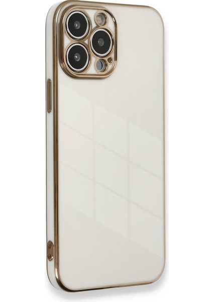 Apple iPhone 14 Pro Max Kılıf Olive Plated Beyaz