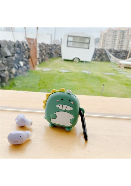 Samsung Galaxy Buds 2 ile Uyumlu Karakter Görünümlü Cartoon Kılıf Green Monster