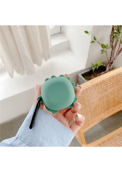 Samsung Galaxy Buds 2 ile Uyumlu Karakter Görünümlü Cartoon Kılıf Green Monster