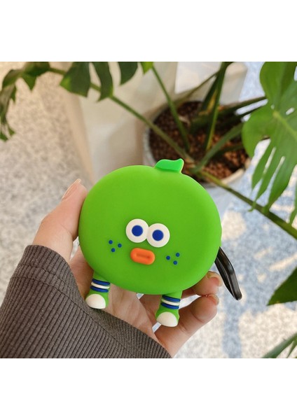 Samsung Galaxy Buds Pro ile Uyumlu Karakter Görünümlü Cartoon Kılıf Green Tomato