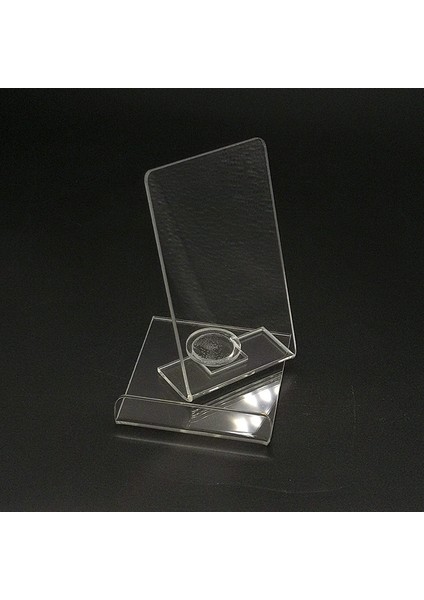10 Adet Akrilik Şeffaf Dönebilen Cep Telefonu Ekran Standı (6.8X7.8X10CM) (Yurt Dışından)