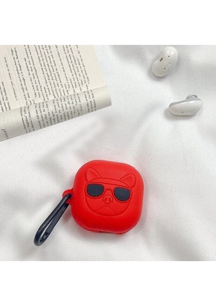 Samsung Galaxy Buds Pro 2 ile Uyumlu Karakter Görünümlü Cartoon Kılıf Red Dog
